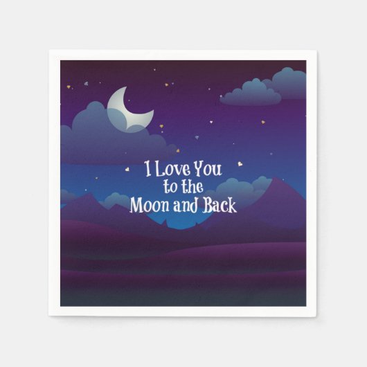Ik hou van je tot de maan en terug, servet (Voorkant)