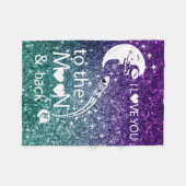 Ik hou van je tot de maan & terug fleece deken (Voorkant (Horizontaal))