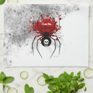 Ik hou van je tot Death Spider Theedoek