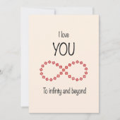 Ik hou van je tot in het oneindige en verder feestdagenkaart (Voorkant)
