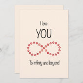 Ik hou van je tot in het oneindige en verder feestdagenkaart (Voorkant / Achterkant)