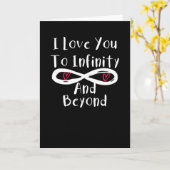 Ik hou van je tot oneindig en verder dan Valentijn Kaart (Gele Bloem)