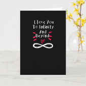 Ik hou van je tot oneindig en verder dan Valentijn Kaart (Gele Bloem)