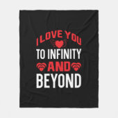Ik hou van je tot oneindig fleece deken (Voorkant)