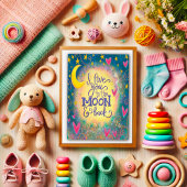 Ik hou van je tot op de maan en terug Schattig Kaart