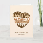 Ik hou van je trendy beige hart Grappig Valentijns Feestdagen Kaart (Voorkant)