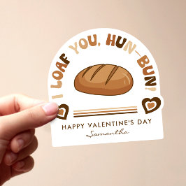 Ik hou van je trendy beige hart Grappig Valentijns Sticker