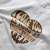 Ik hou van je trendy grappige grap brood bakker wo t-shirt