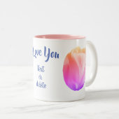 Ik hou van je Tulp Flower Personated Tweekleurige Koffiemok (Voorkant rechts)