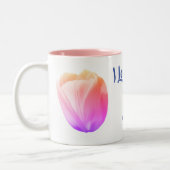 Ik hou van je Tulp Flower Personated Tweekleurige Koffiemok (Links)