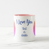 Ik hou van je Tulp Flower Personated Tweekleurige Koffiemok (Center)