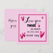 Ik hou van je twee keer zo veel - hart (Voorkant / Achterkant)