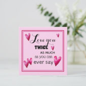 Ik hou van je twee keer zo veel - hart (Staand voorkant)