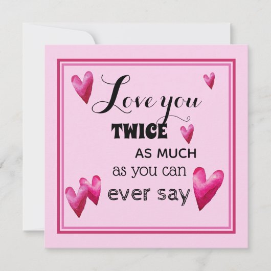 Ik hou van je twee keer zo veel - hart (Voorkant)