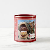 Ik hou van je tweekleurige koffiemok (Center)