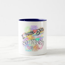 Ik hou van je tweekleurige koffiemok