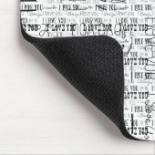 Ik hou van je typografie tekst Valentijnse Muismat (Hoek)