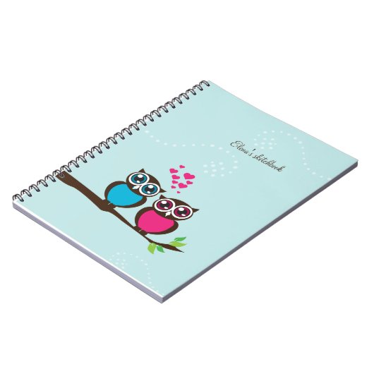 Ik hou van je uilen Notitieboek (Linkerzijde)