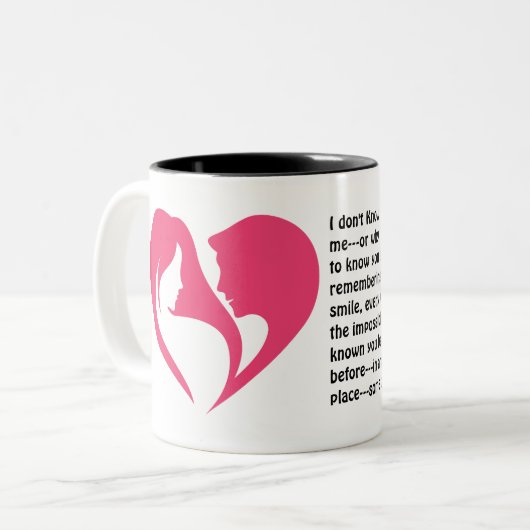 Ik hou van je uit het hart tweekleurige koffiemok (Voorkant links)