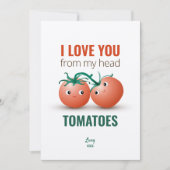 Ik hou van je uit mijn hoofd tomaten kaart (Voorkant)