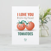 Ik hou van je uit mijn hoofd tomaten kaart (Staand voorkant)