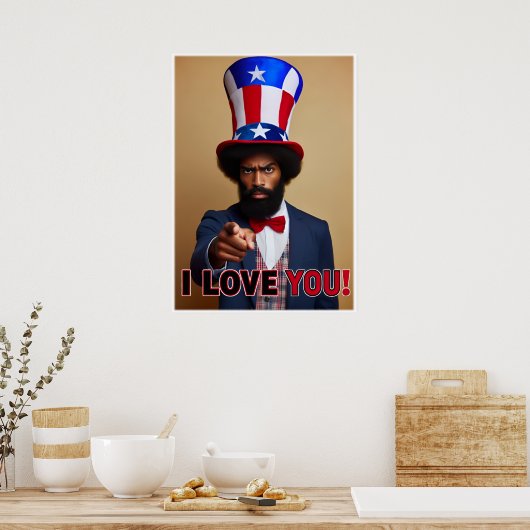 Ik hou van je! - Uncle Sam poster stijl (Keuken)