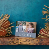 Ik hou van je vader 2 Modern Dusty Blue Photo Coll Fotoplaat (Zijkant)