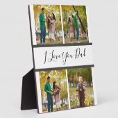 Ik hou van je vader Aangepaste foto-Lijst cadeau Fotoplaat (Zijkant)