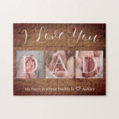 Ik hou van je vader Aangepaste foto Vaderdag Cadea Legpuzzel (Horizontaal)