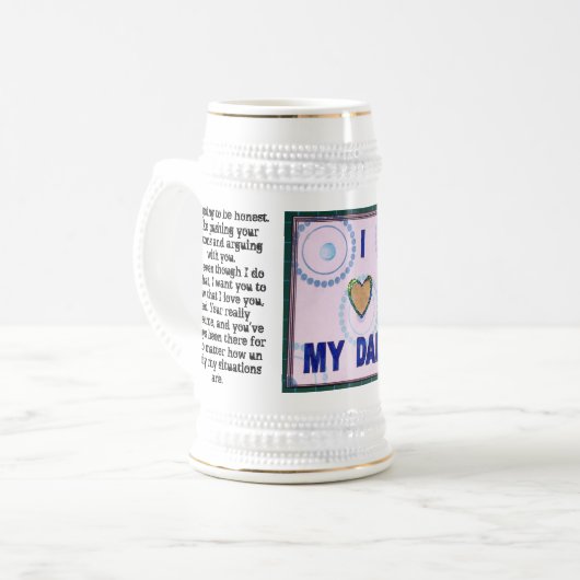 Ik hou van je vader bierpul (Voorkant links)