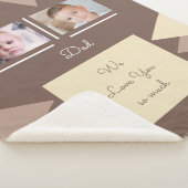 Ik hou van je vader, bruin en roomfoto's sherpa deken (3/4)