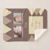 Ik hou van je vader, bruin en roomfoto's sherpa deken (Voorkant (horizontaal))