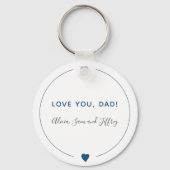 Ik hou van je vader, eenvoudige moderne typografie sleutelhanger (Voorkant)