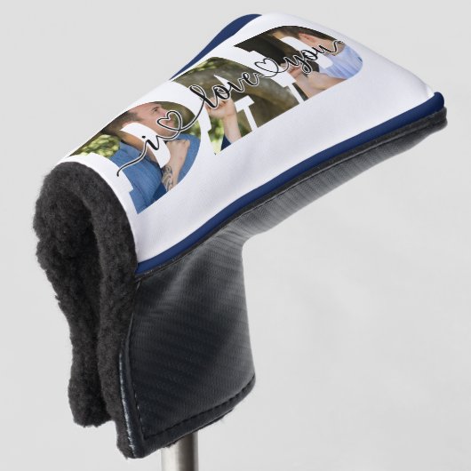 Ik hou van je vader en zoon die familie sparen Fot Golfheadcover (3/4 voorkant)