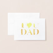 Ik hou van je vader folie kaarten (Voorkant met envelop)