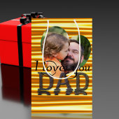 Ik hou van je vader foto fel geel medium cadeauzakje