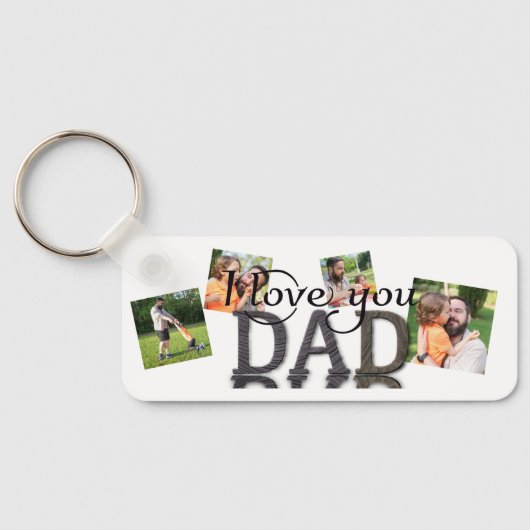 Ik hou van je vader, fotocollage mok sleutelhanger (Achterkant)