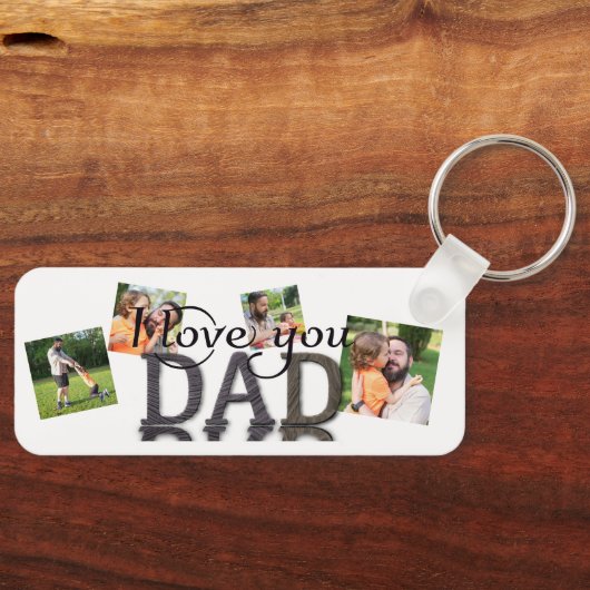 Ik hou van je vader, fotocollage mok sleutelhanger (Voorkant)