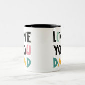 Ik hou van je vader met twee tonels koffie Mok (Center)