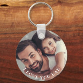 Ik hou van je vader, persoonlijke foto sleutelhanger (Voorkant)