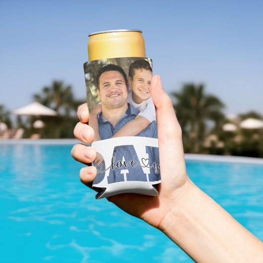 Ik hou van je vader Quote vader's Gepersonaliseerd Seltzer Blikjeskoeler