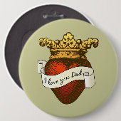 Ik hou van je vader ronde button 6,0 cm (Voorkant /achterkant)