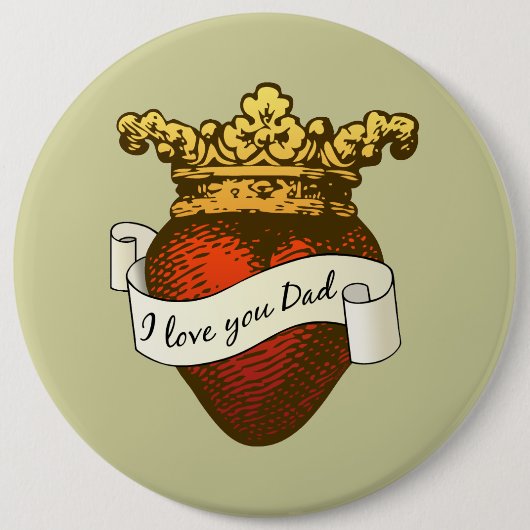 Ik hou van je vader ronde button 6,0 cm (Voorkant)