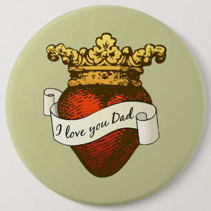 Ik hou van je vader ronde button 6,0 cm