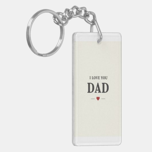 Ik hou van je vader Sleutelhanger - kleine sentime (Voorkant Links)