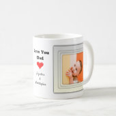 Ik hou van je vader twee foto's en tekst koffiemok (Voorkant rechts)