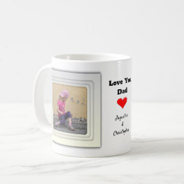 Ik hou van je vader twee foto's en tekst koffiemok