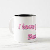 Ik hou van je vader tweekleurige koffiemok (Voorkant links)