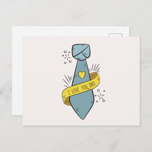 Ik hou van je vader Vaderdag | BRIEFKAART (Voorkant / Achterkant)