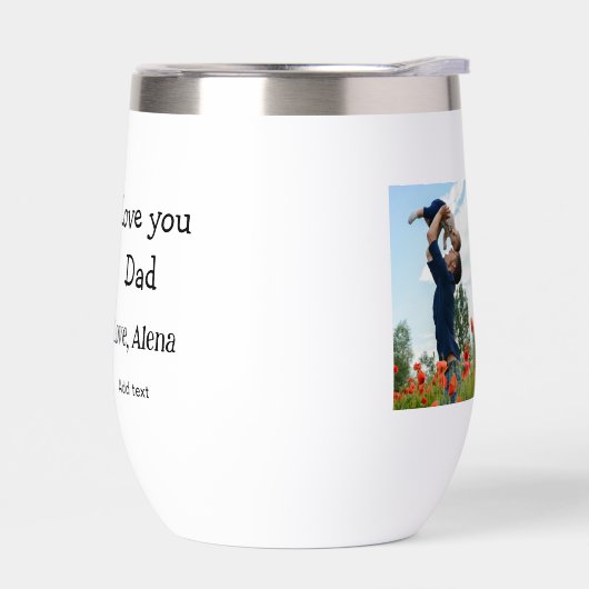 Ik hou van je vader vaderdag elegante foto tekst t (Links)